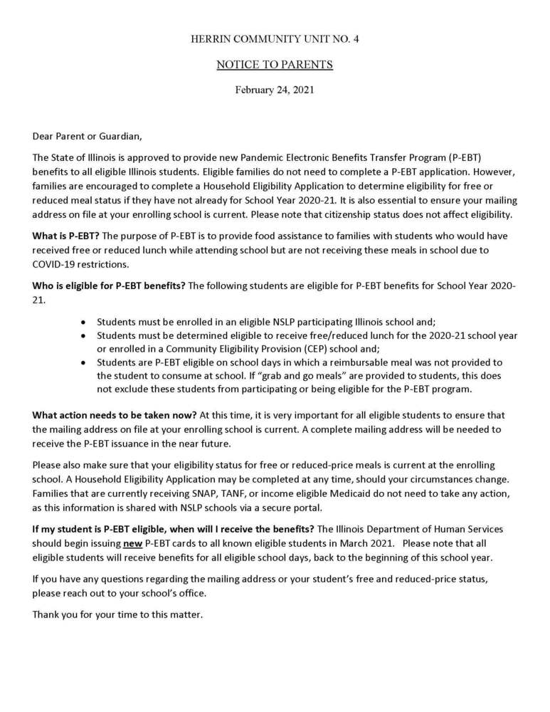 Pandemic Electronic Benefits Transfer Program