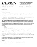 Placement Test Letter to Parents
