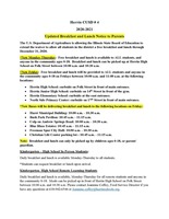 Free Breakfast and Lunch Notice