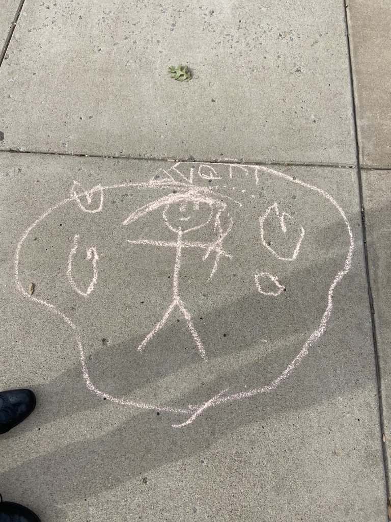 Kindergarten sidewalk art work