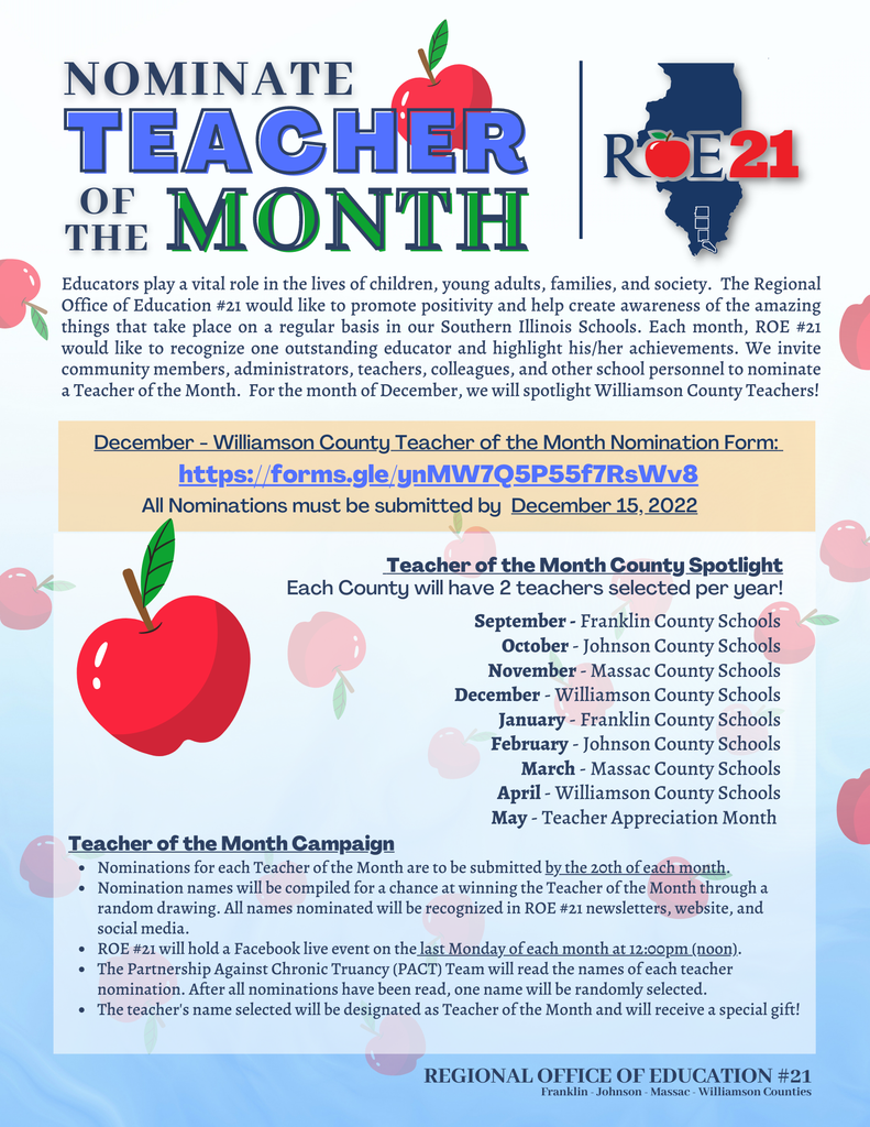 ROE #21 Teacher Of The Month Williamson County